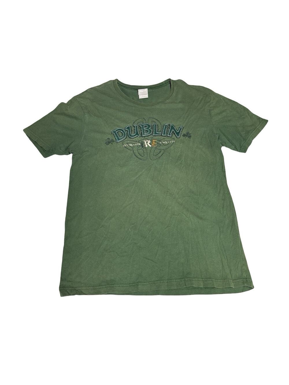 Dublin Ireland Green Graphic T-Shirt Men’s Medium St. Patrick’s Travel Tee
